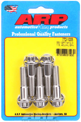 ARP M10 x 1.50 x 40 12pt SS Bolts (5/pkg)