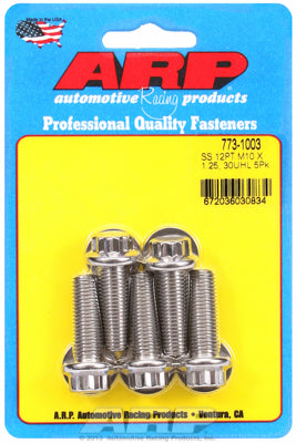 ARP M10 x 1.25 x 30 12pt SS Bolts (5/pkg)