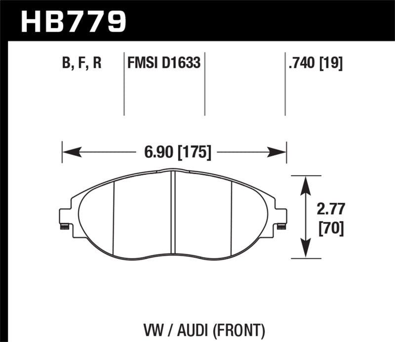 Hawk High Performance Street 5.0 Brake Pads | HB779B.740