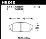 Hawk DTC-60 Race Front Brake Pads | HB242G.661