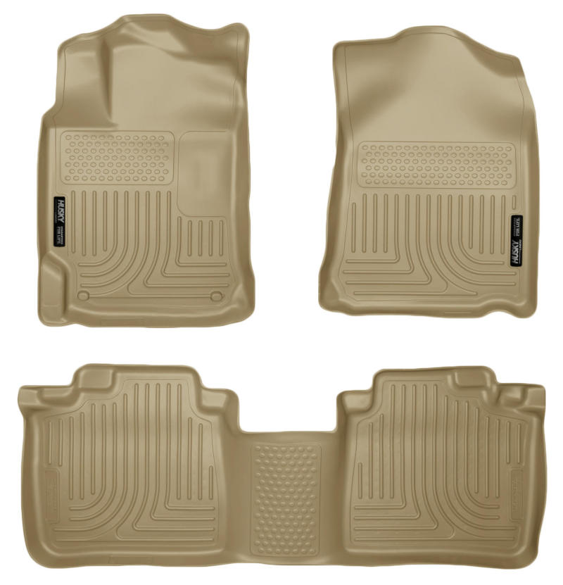 Husky Liners 10-13 Lexus RX350/RX450h WeatherBeater Tan Front & 2nd Seat Floor Liners | 99553