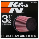 K&N Universal Rubber Filter 3 1/2inch ID FLG / 6inch Base / 4-5/8inch Top / 6inch Height