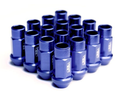 Blox OPEN ENDED LUG NUTS FORGED AL7075 12X1.25 Forged AL7075 Lug Nut Set, 12 x 1.25mm - Set of 20 Blue