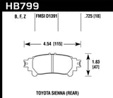 Hawk Performance Ceramic Street Rear Brake Pads | HB799Z.597