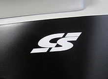 AS34011BM - Charge Speed "CS-3 Logo" Decal Sticker Black Medium