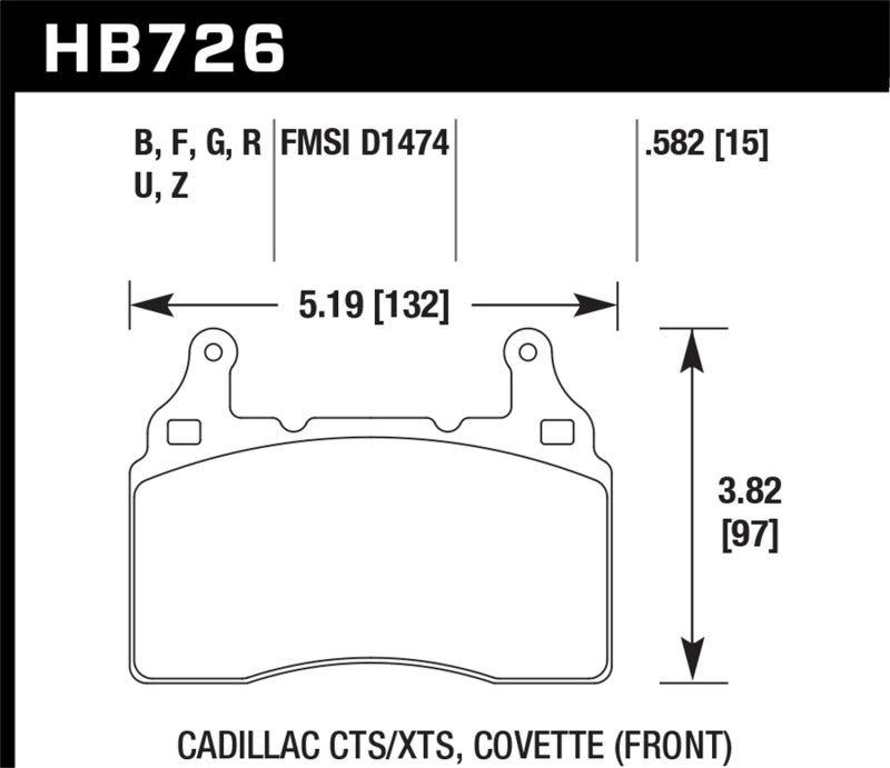 Hawk Performance Ceramic Front Brake Pads | HB726Z.582