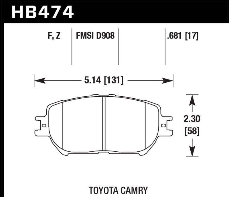 Hawk HPS Street Brake Pads | HB474F.681