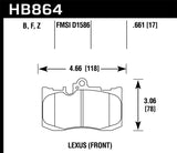 Hawk HPS Street Front Brake Pads | HB864F.661