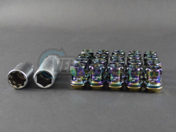 Project Kics R26 Racing Composite Lug Nuts Neo Chrome 12 x 1.5mm (20pcs)