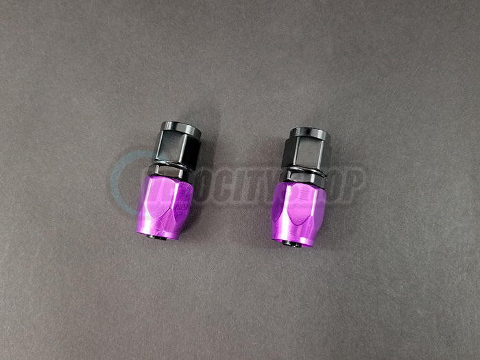 Russell -6 AN Straight Hose End Fittings With Purple Socket 2 Pcs