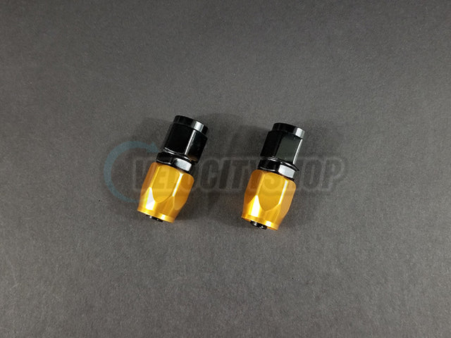 Russell -6 AN Straight Hose End Fittings With Orange Socket 2 Pcs