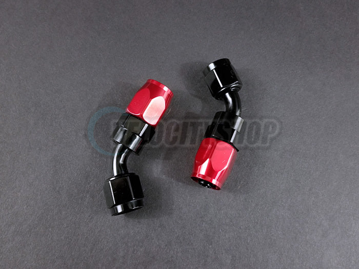 Russell -6 AN 45 Degree Hose End Fittings With Red Socket 2 Pcs