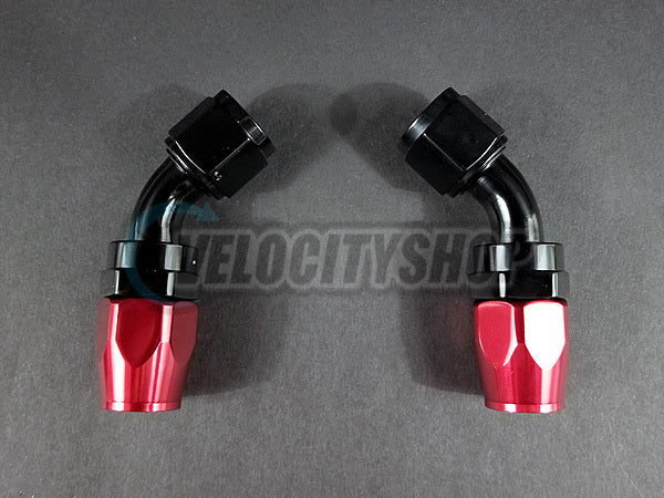 Russell -10 AN 45 Degree Hose End Fittings With Red Socket 2 Pcs