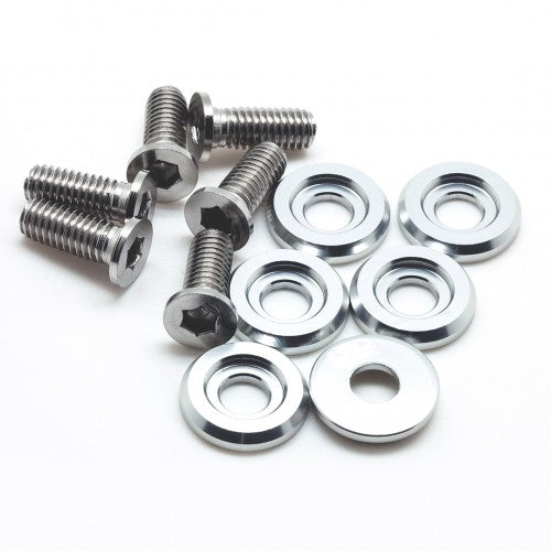 Blox BILLET WASHERS FENDER WASHERS SMALL Fender Washers Kit, M6 - Small diameter Polished